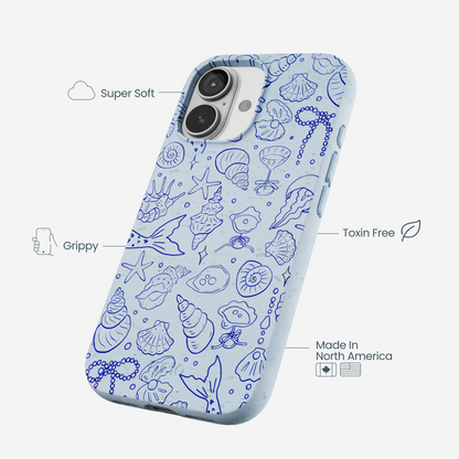 Powder Blue Ocean Charms iPhone 17 Case