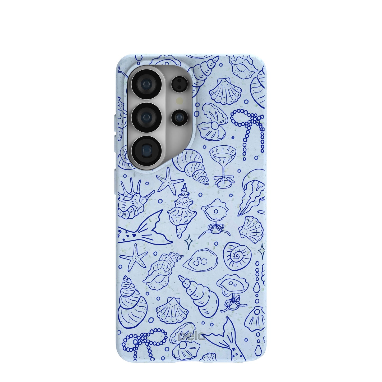 Powder Blue Ocean Charms Samsung Galaxy S26 Ultra Case