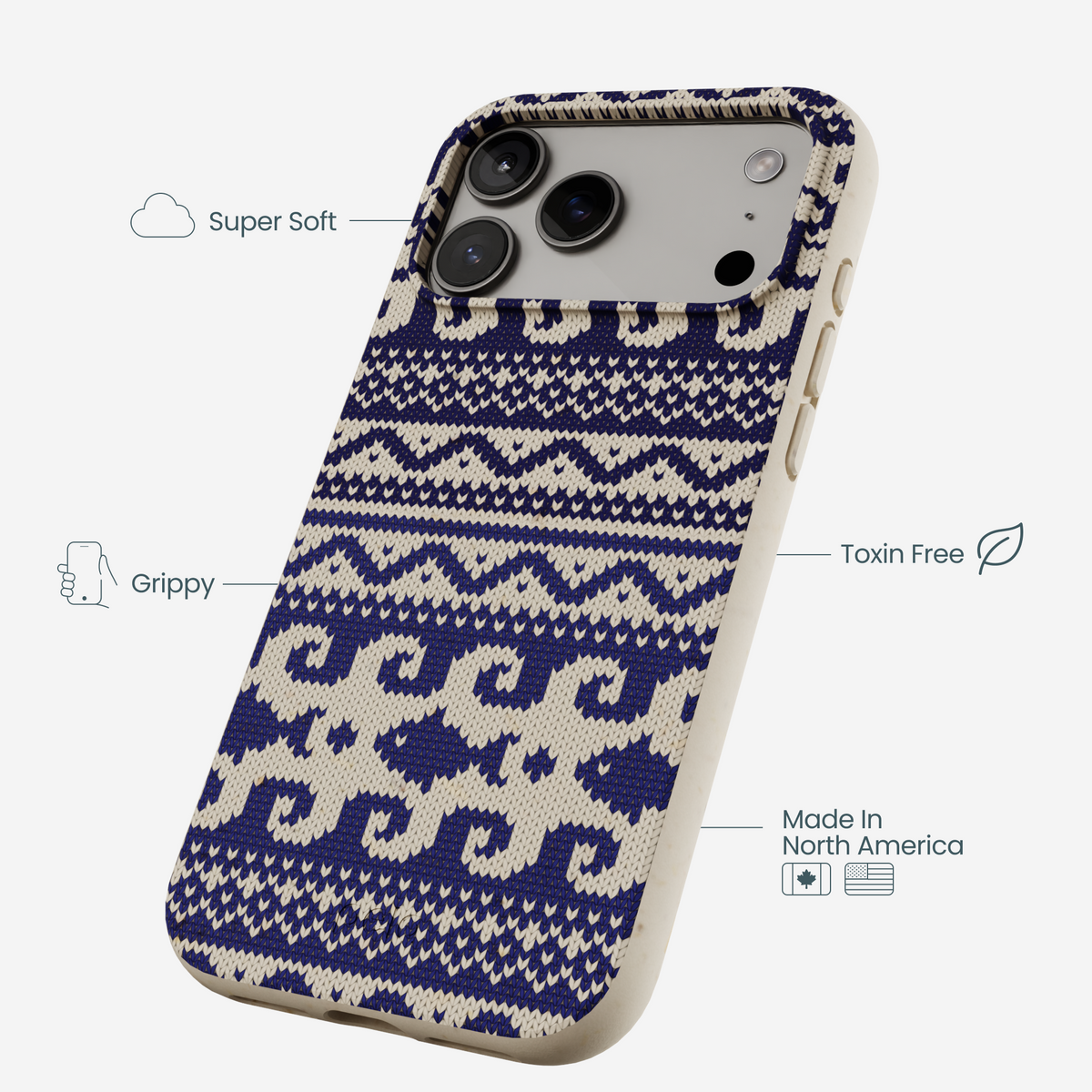 London Fog Ocean Knit iPhone 17 Pro Max Case
