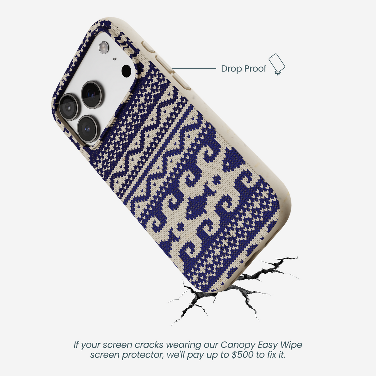 London Fog Ocean Knit iPhone 17 Pro Case