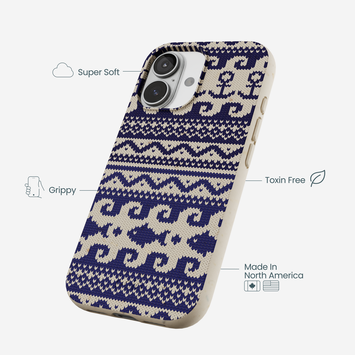 London Fog Ocean Knit iPhone 17 Case
