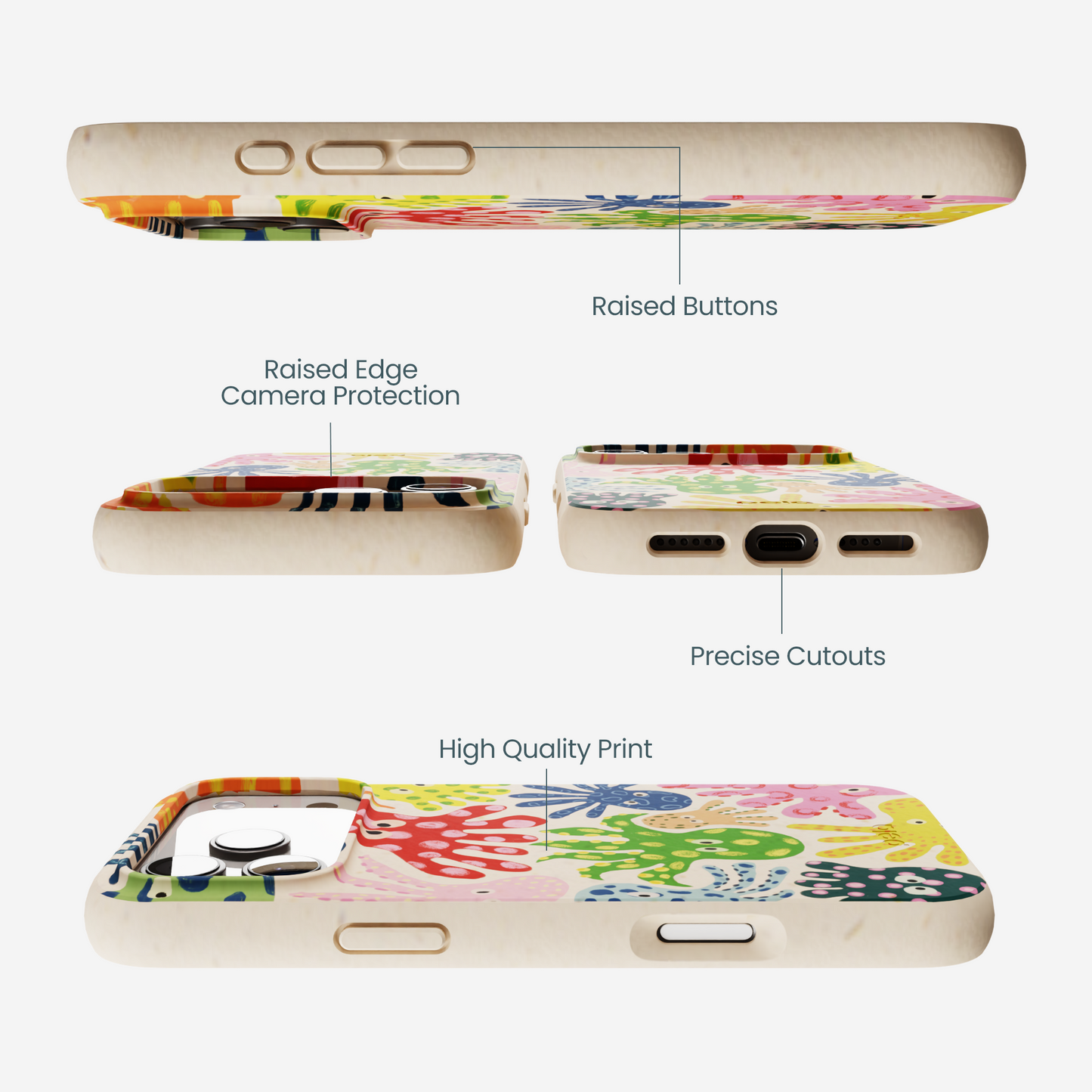 Seashell Octopi iPhone 17 Pro Max Case