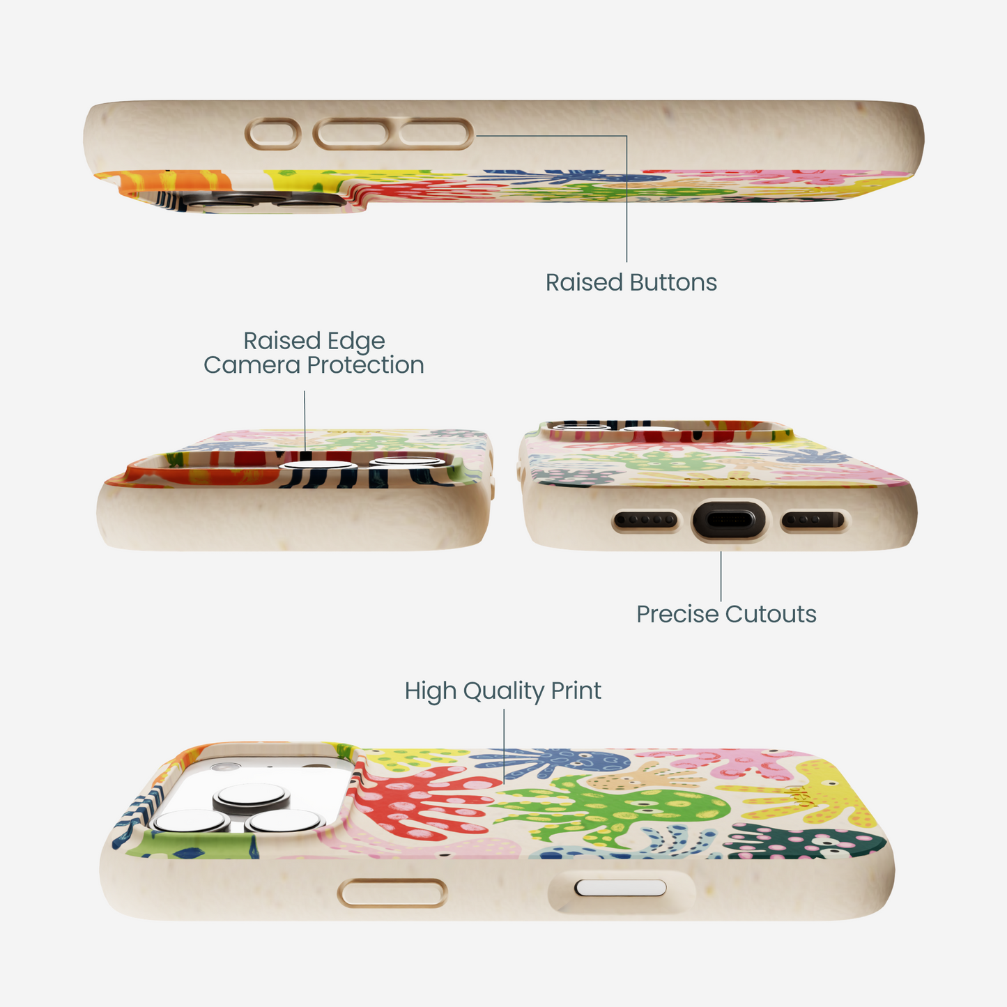 Seashell Octopi iPhone 17 Pro Case