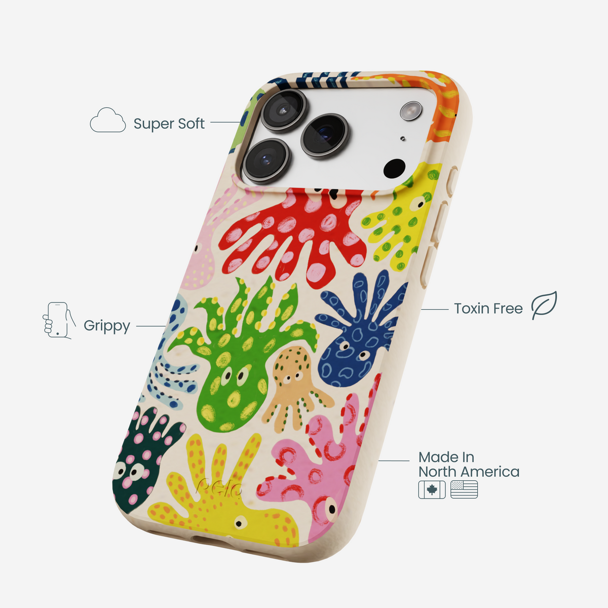 Seashell Octopi iPhone 17 Pro Case