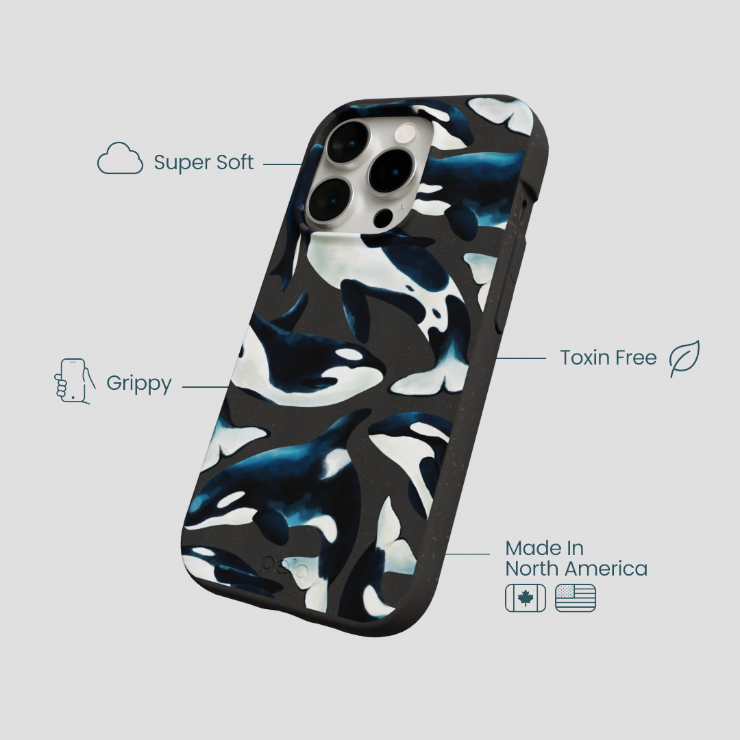 Black Orca World iPhone 14 Pro Case