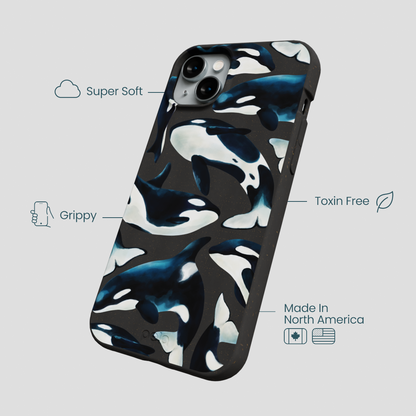 Black Orca World iPhone 15 Plus Case
