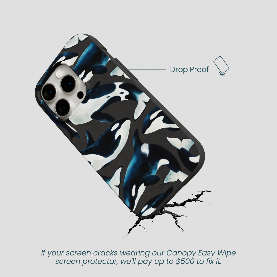 Black Orca World iPhone 15 Pro Case