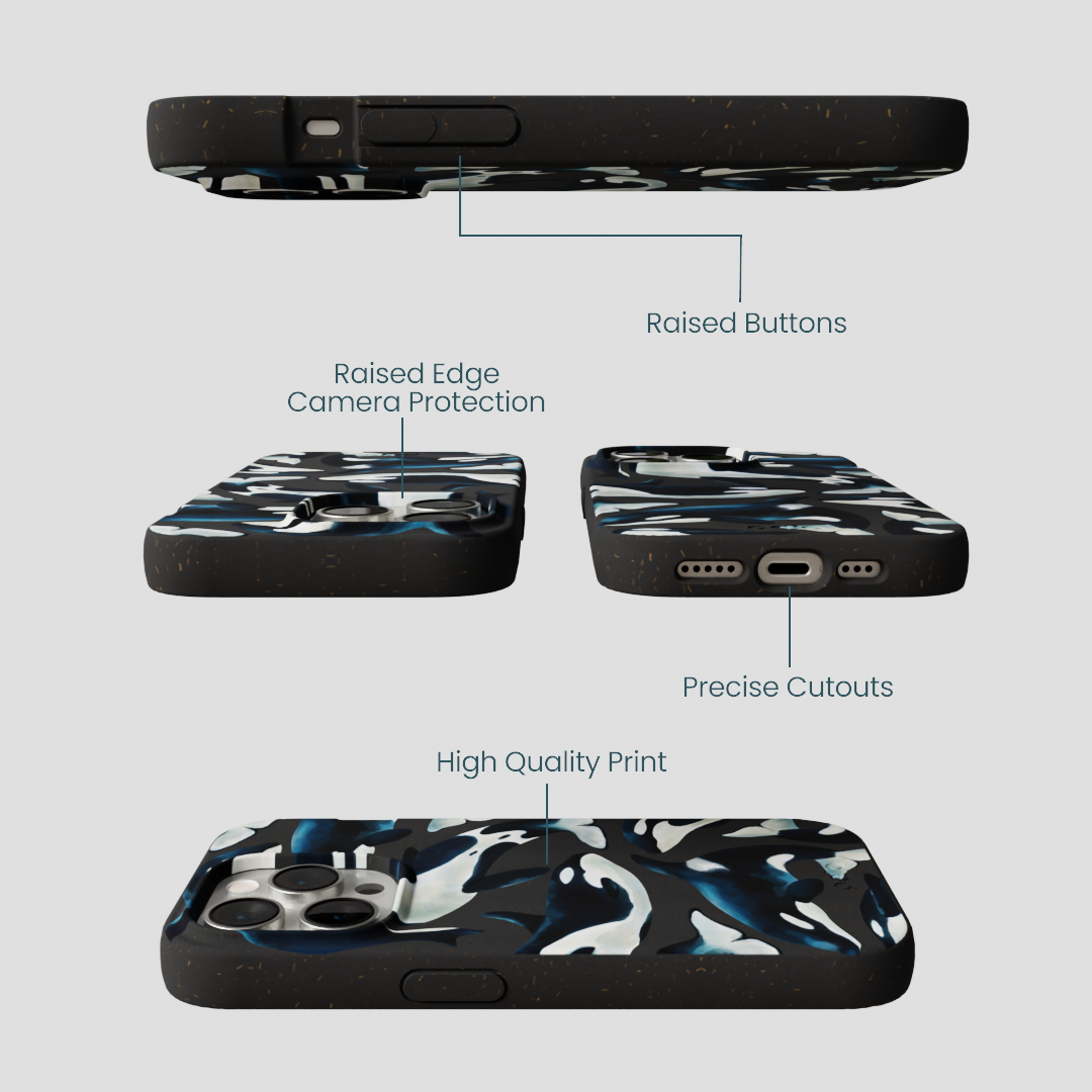 Black Orca World iPhone 15 Pro Case