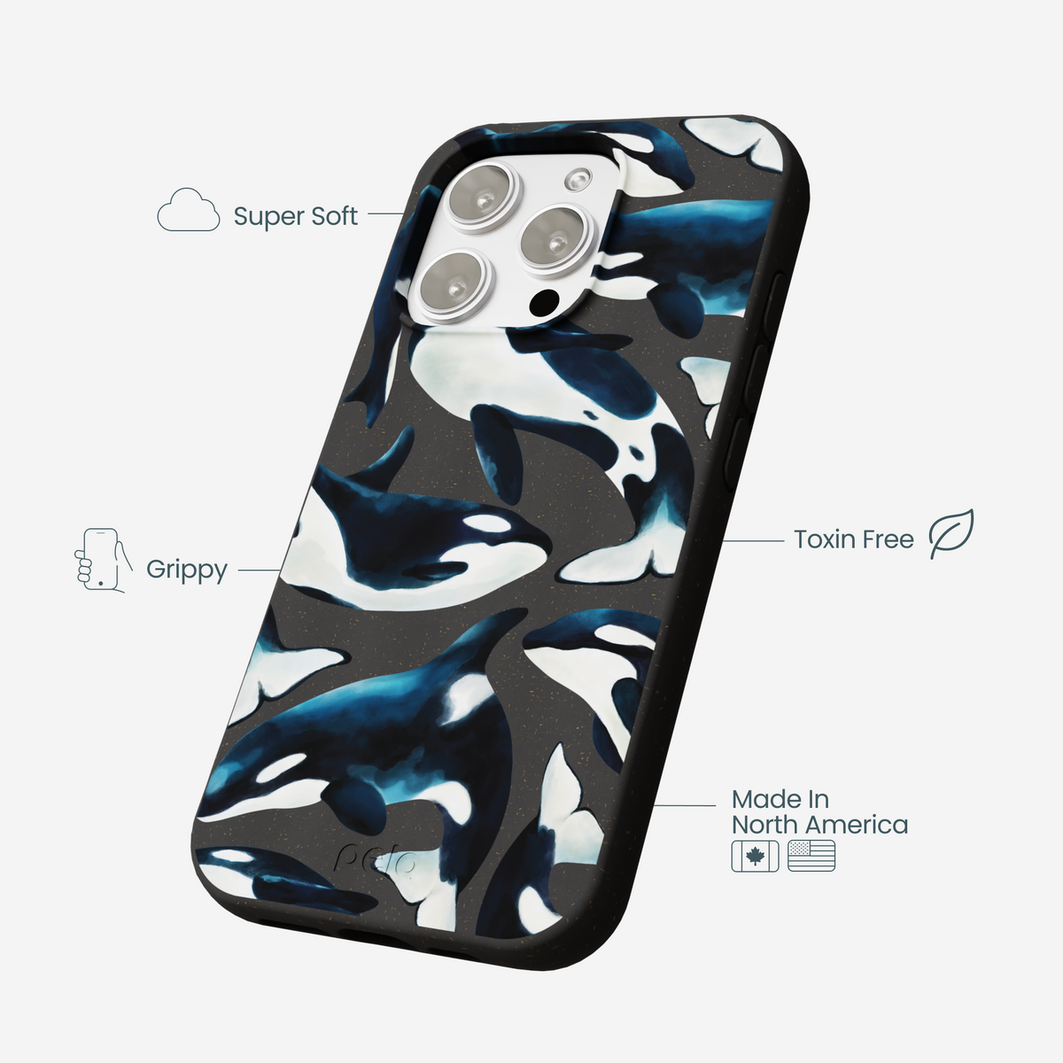 Black Orca World iPhone 16 Pro Max Case