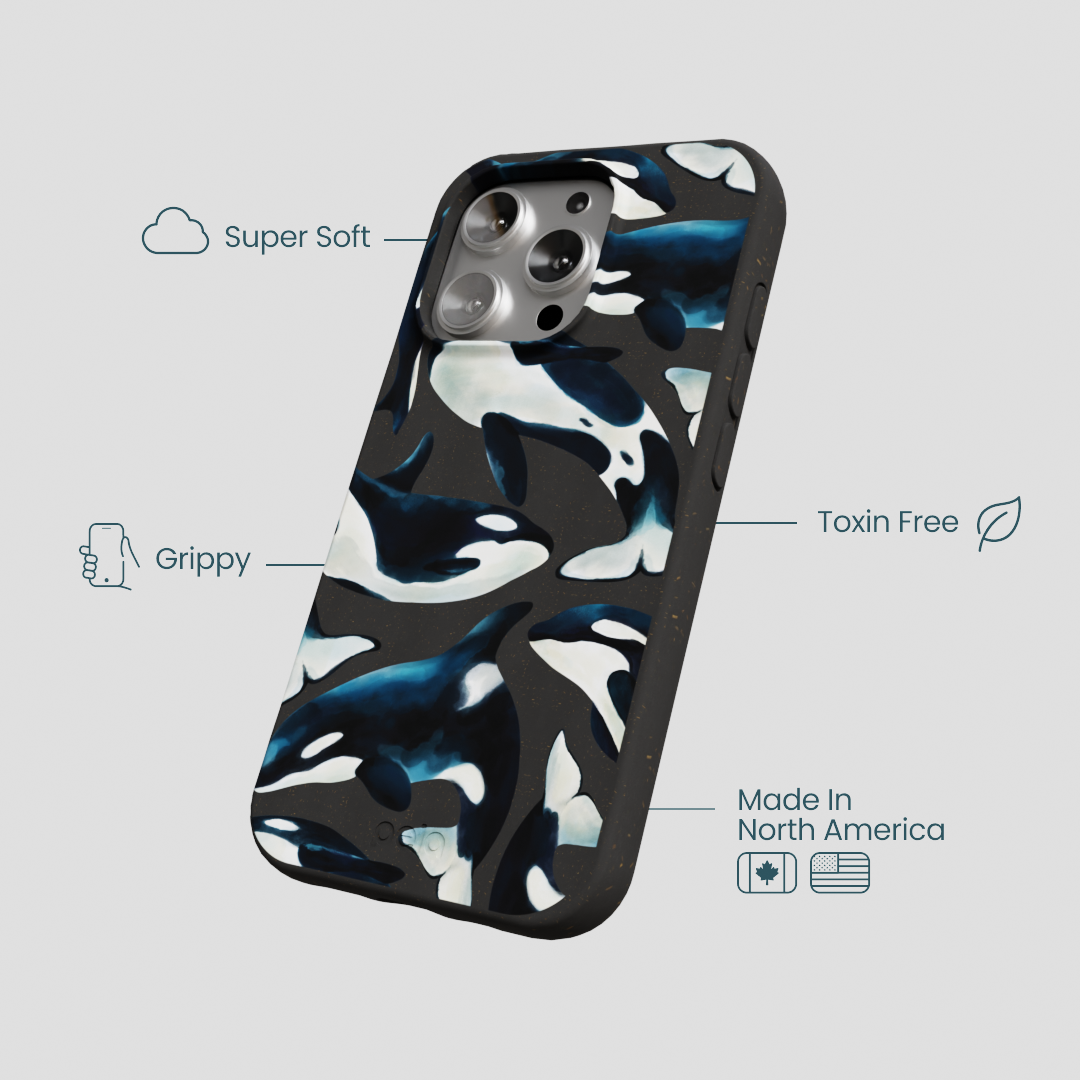 Black Orca World iPhone 16 Pro Case