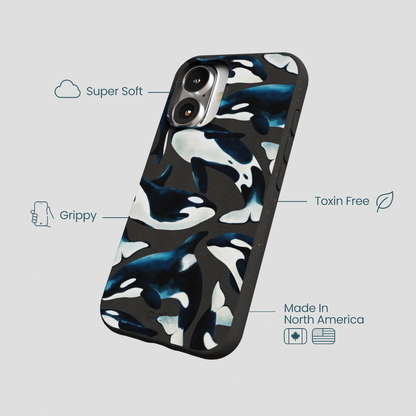 Black Orca World iPhone 16 Case