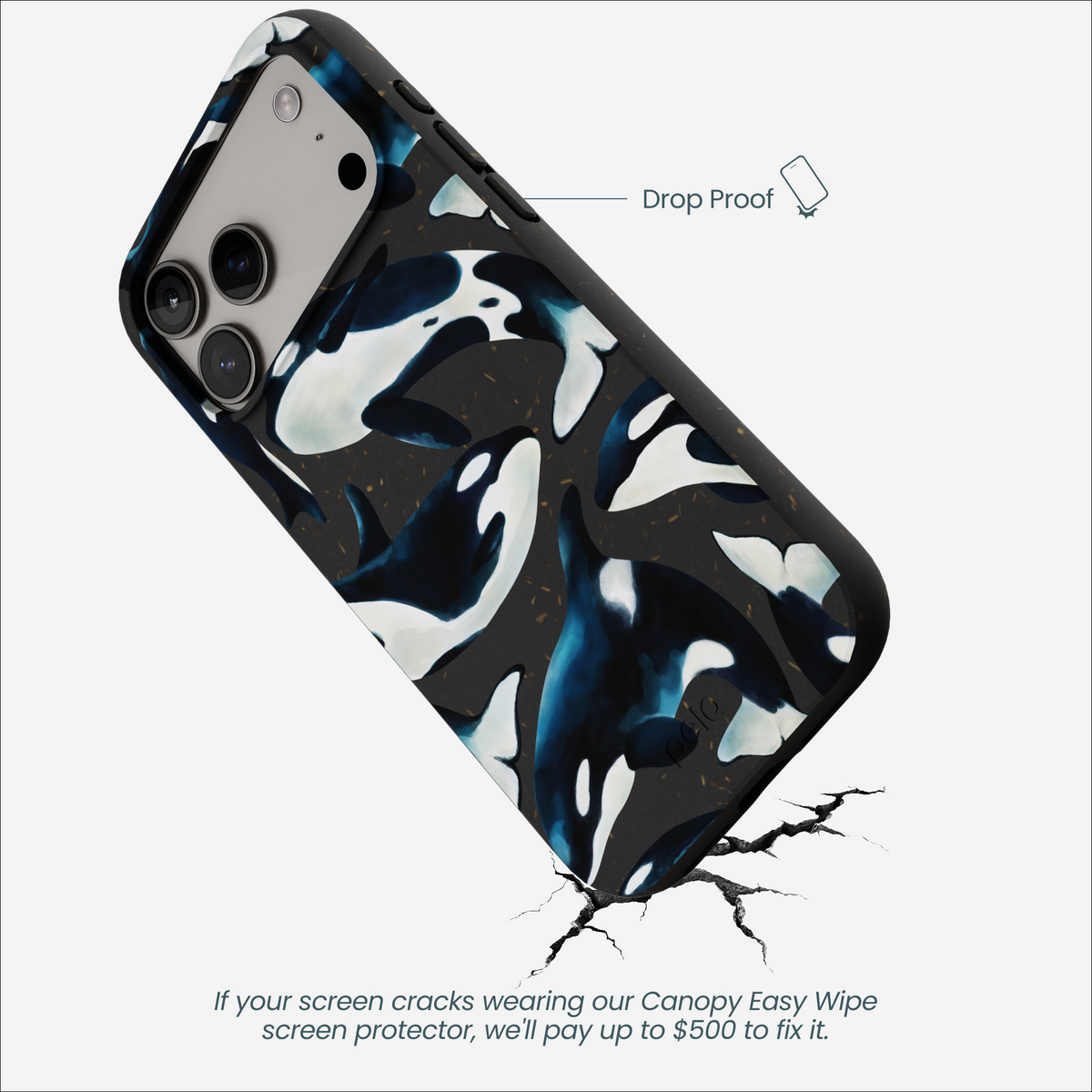 Black Orca World iPhone 17 Pro Max Case