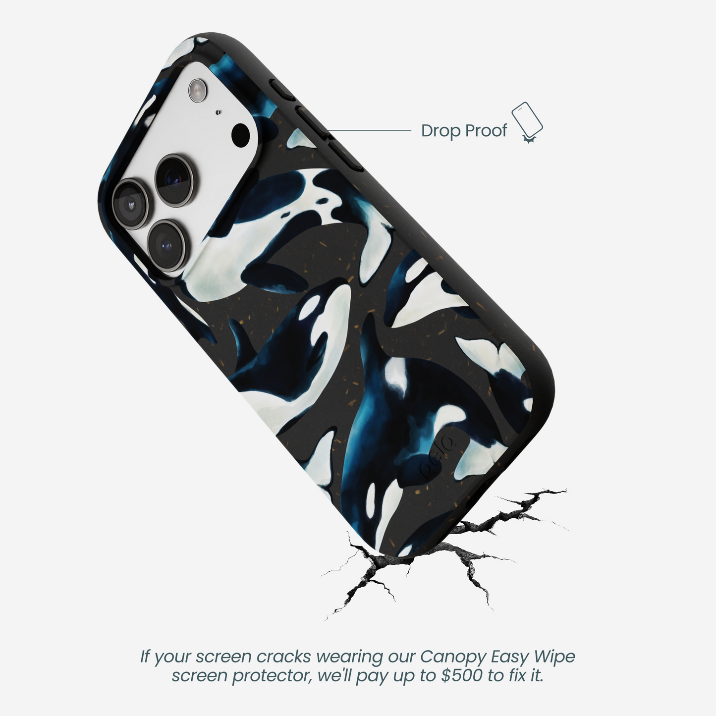 Black Orca World iPhone 17 Pro Case