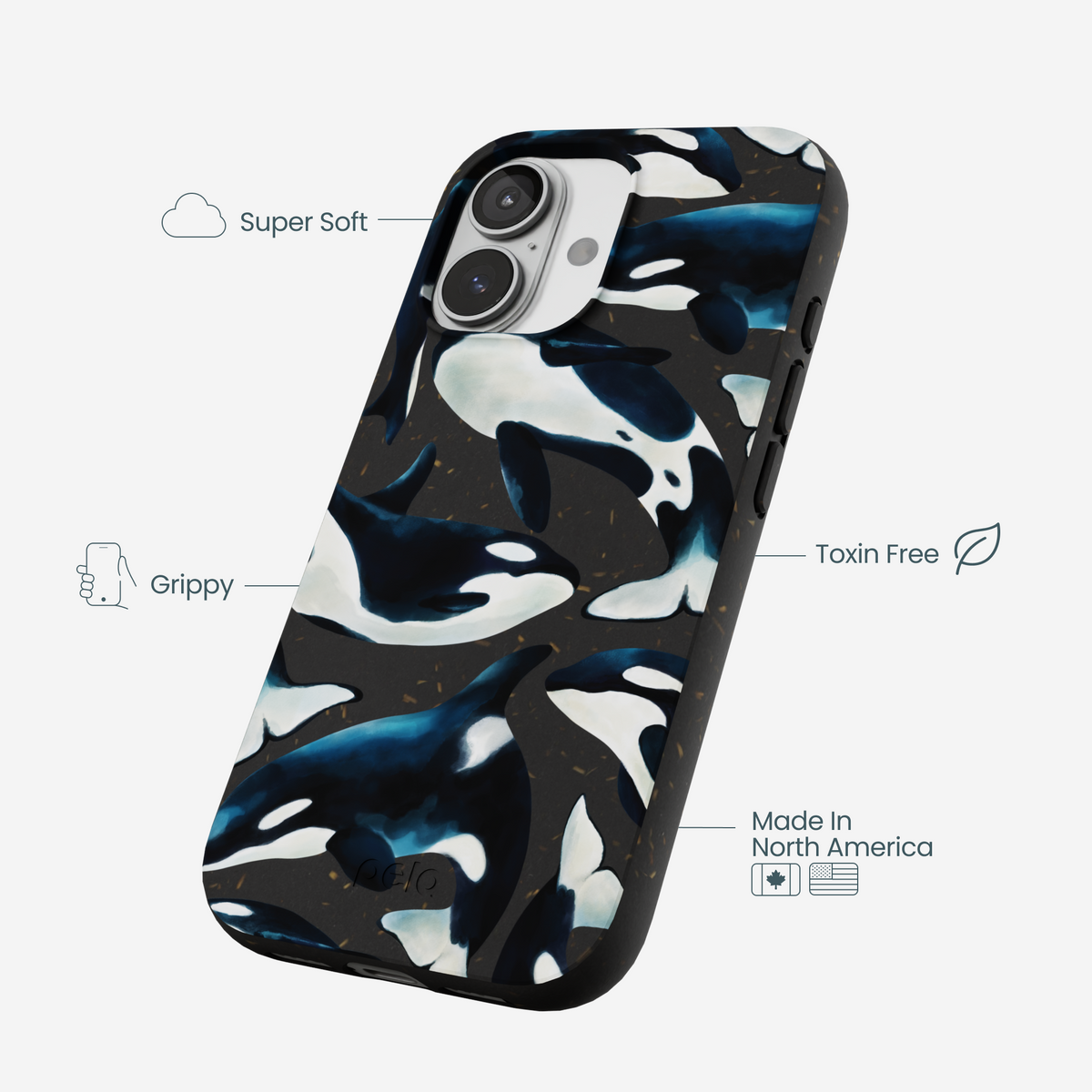 Black Orca World iPhone 17 Case