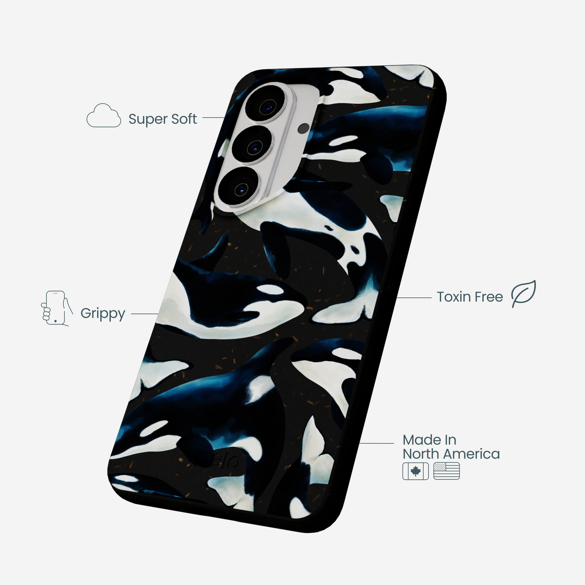 Black Orca World Samsung Galaxy S26 Case