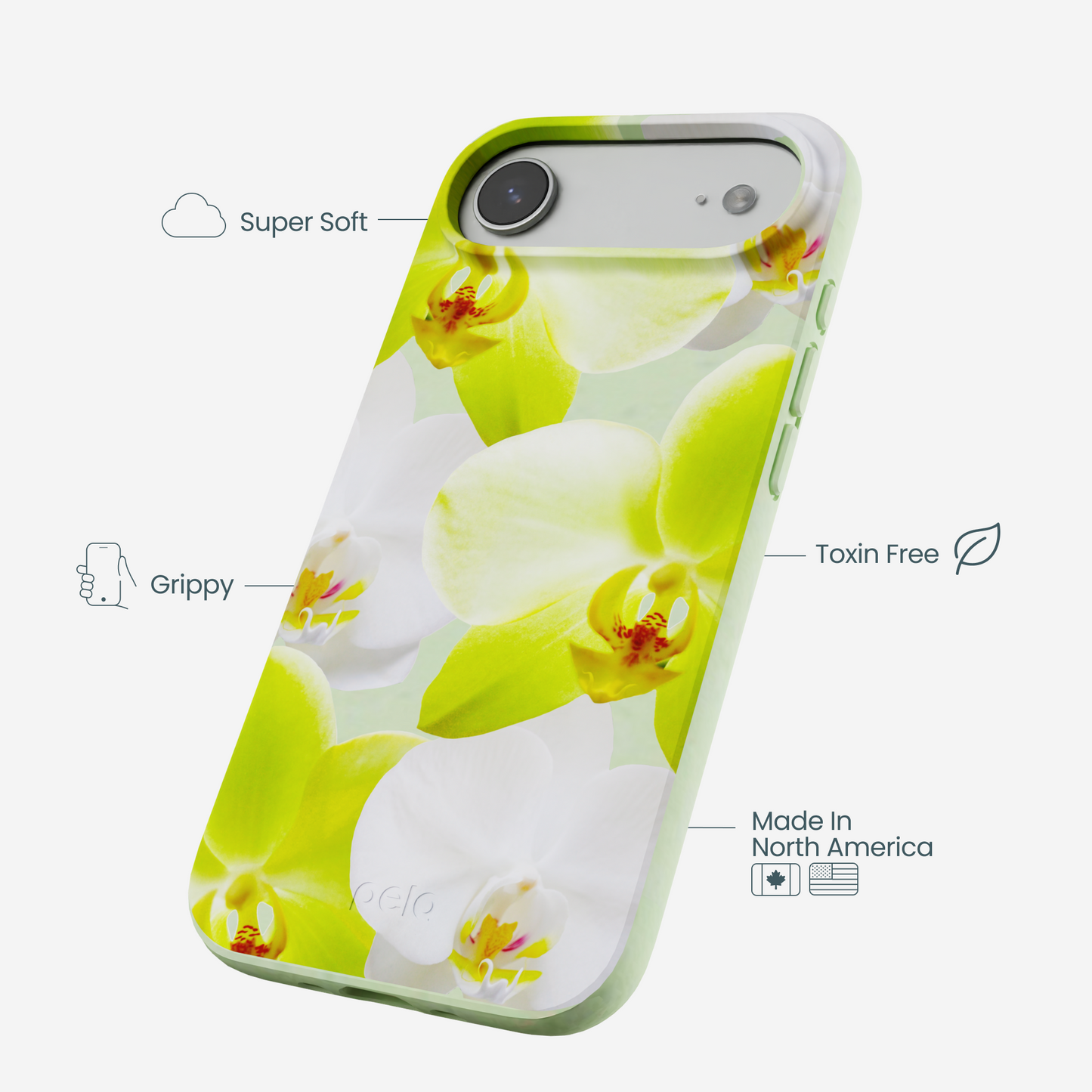 Sage Green Orchid Blooms iPhone Air Case