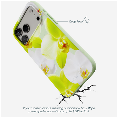 Sage Green Orchid Blooms iPhone 17 Pro Max Case