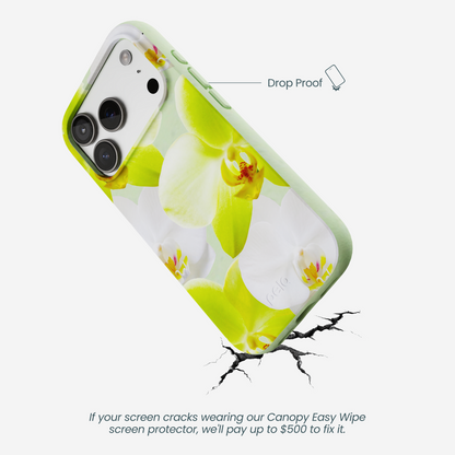 Sage Green Orchid Blooms iPhone 17 Pro Case