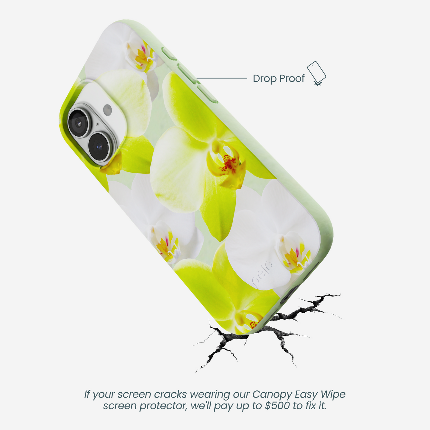 Sage Green Orchid Blooms iPhone 17 Case