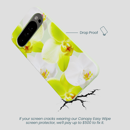 Sage Green Orchid Blooms Google Pixel 10 Pro XL Case