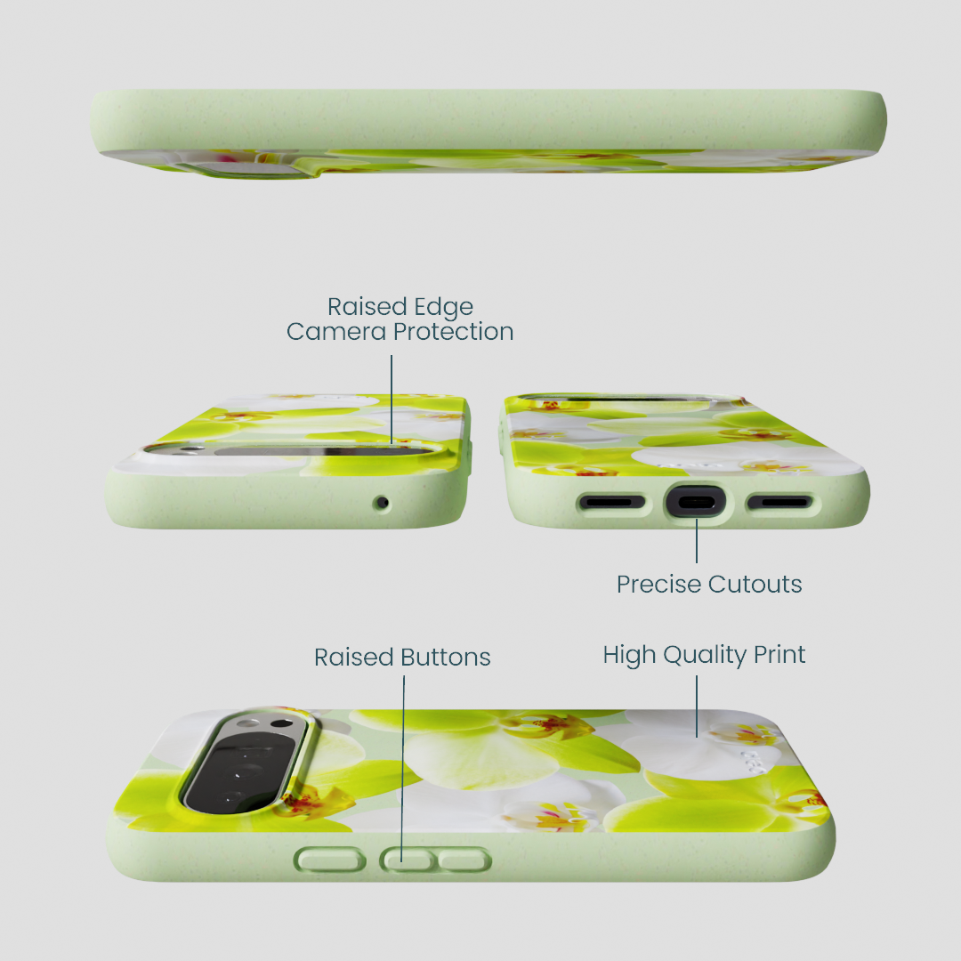 Sage Green Orchid Blooms Google Pixel 10 Pro XL Case