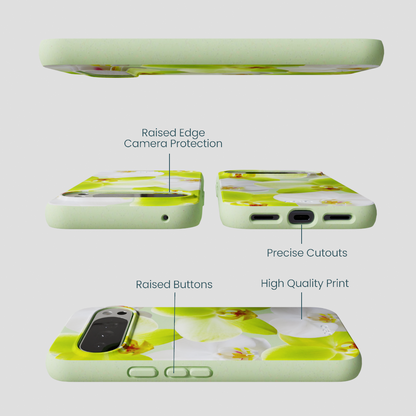 Sage Green Orchid Blooms Google Pixel 10 Pro XL Case