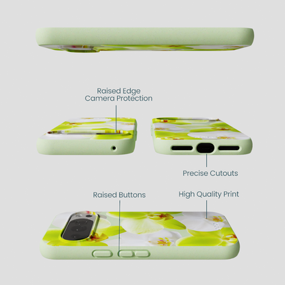 Sage Green Orchid Blooms Google Pixel 10/10 Pro Case