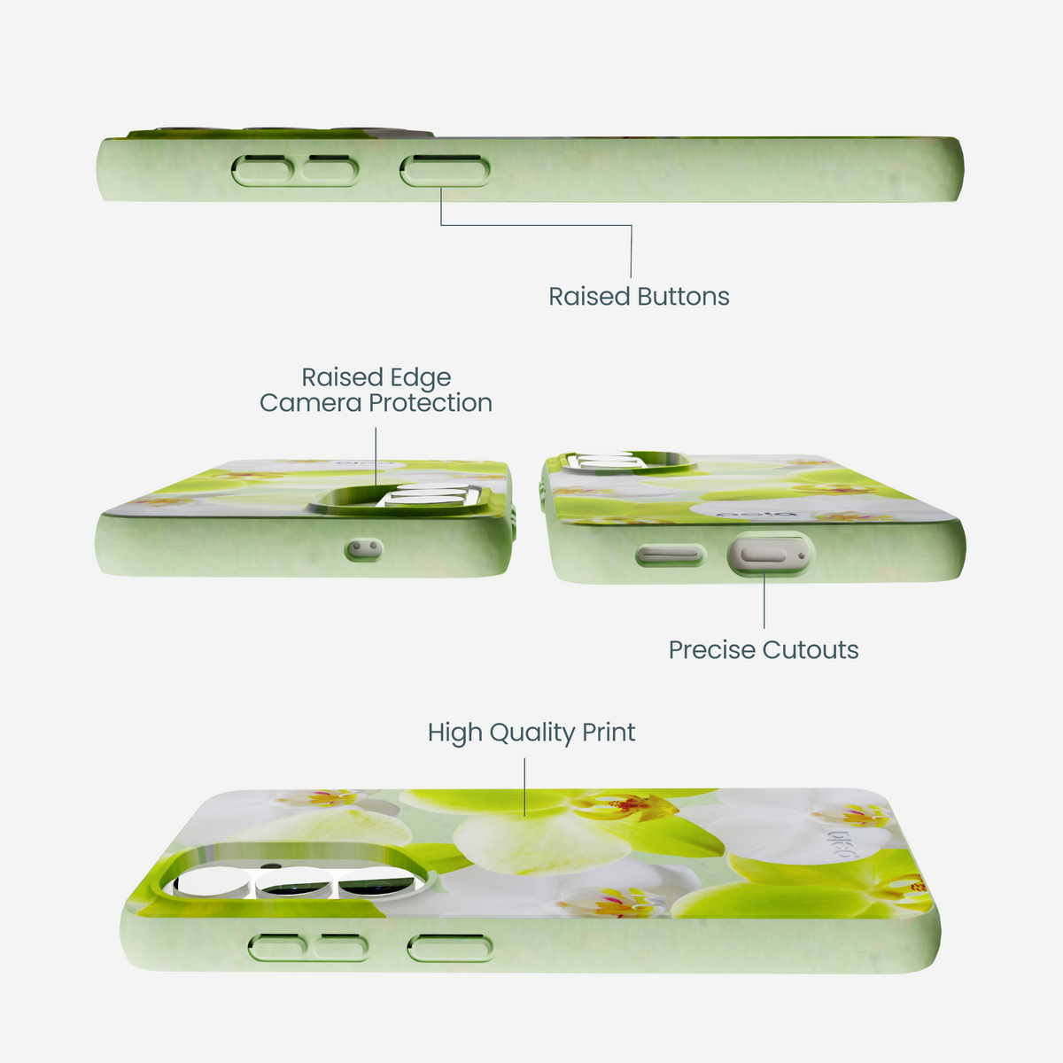 Sage Green Orchid Blooms Samsung Galaxy S26 Case