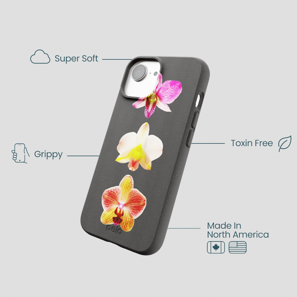 Black Orchids iPhone 16e/17e Case