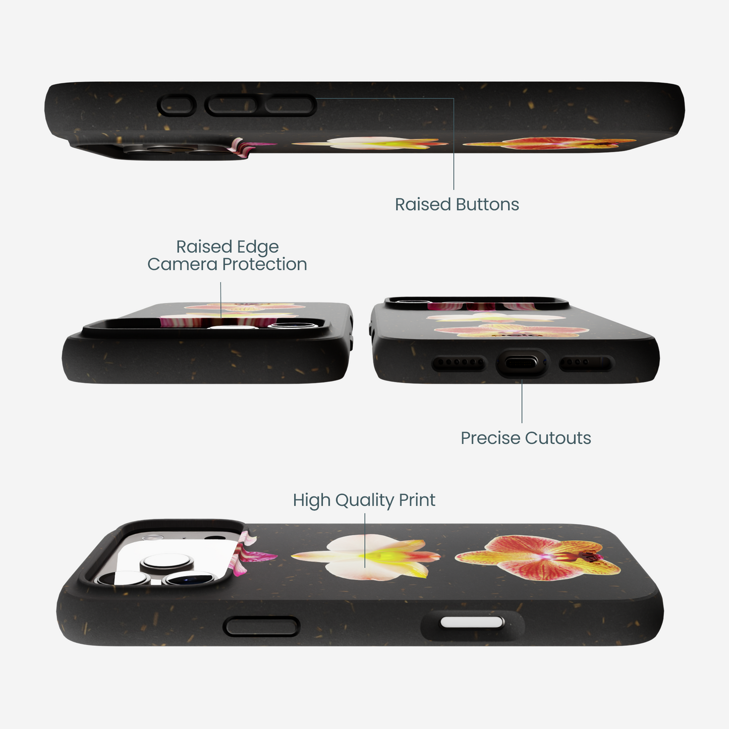 Black Orchids iPhone 17 Pro Max Case
