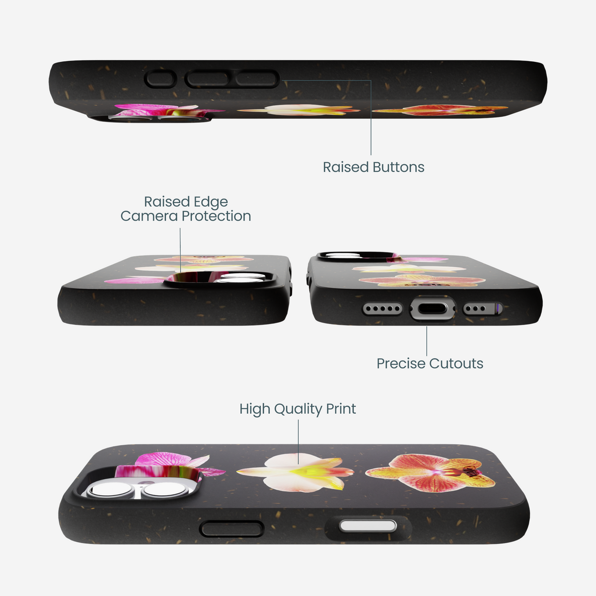 Black Orchids iPhone 17 Case
