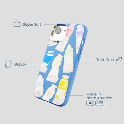Electric Blue Paint Squeeze iPhone 16e/17e Case