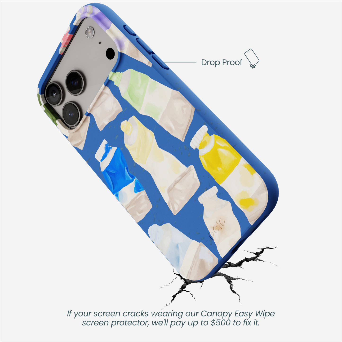 Electric Blue Paint Squeeze iPhone 17 Pro Max Case
