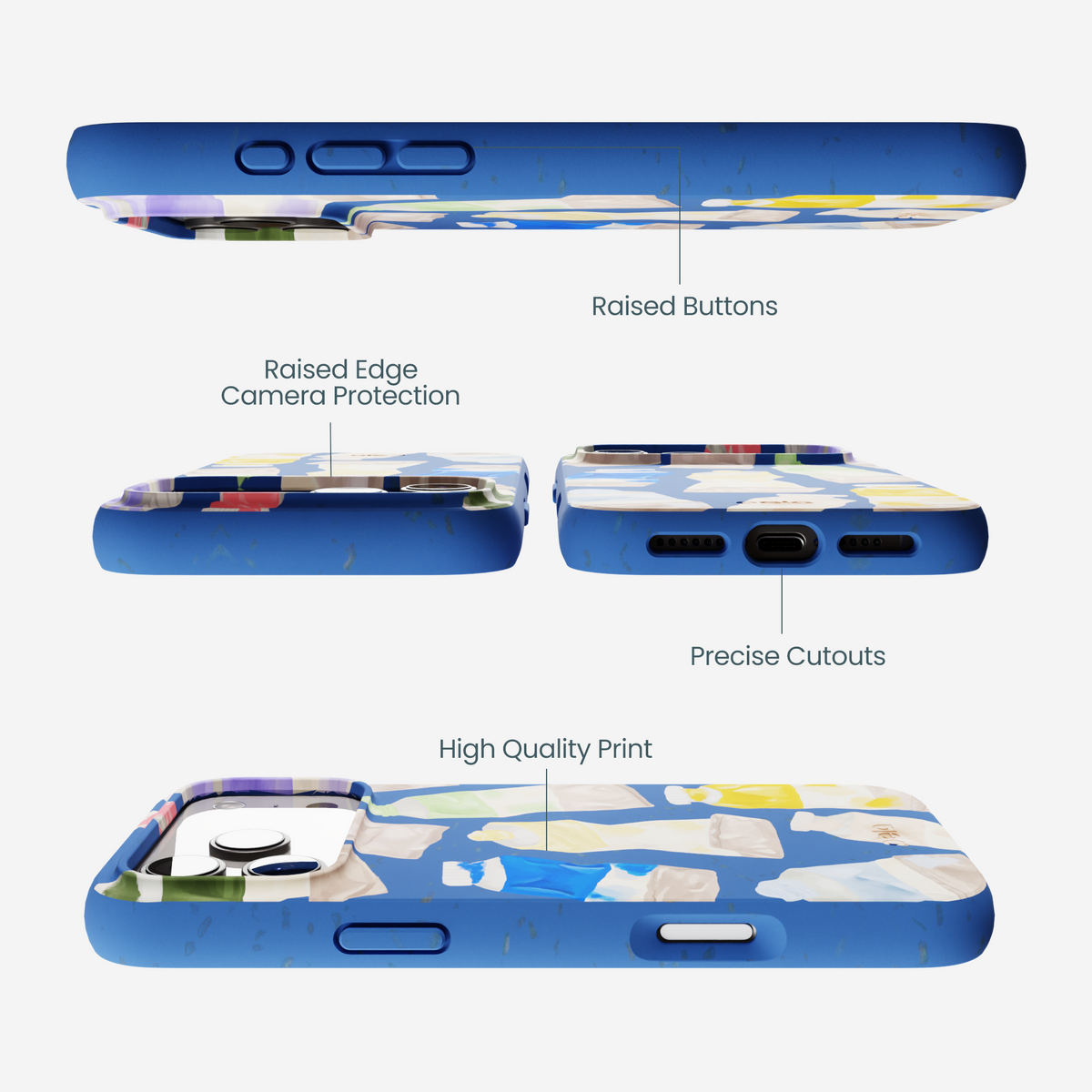 Electric Blue Paint Squeeze iPhone 17 Pro Max Case
