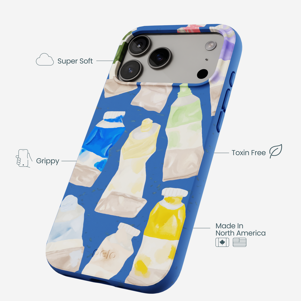 Electric Blue Paint Squeeze iPhone 17 Pro Max Case