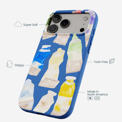 Electric Blue Paint Squeeze iPhone 17 Pro Max Case