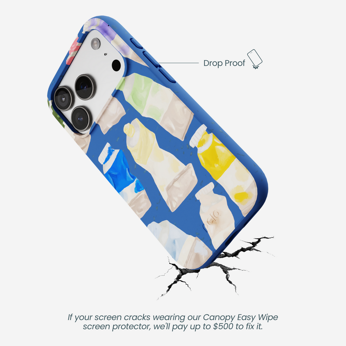 Electric Blue Paint Squeeze iPhone 17 Pro Case