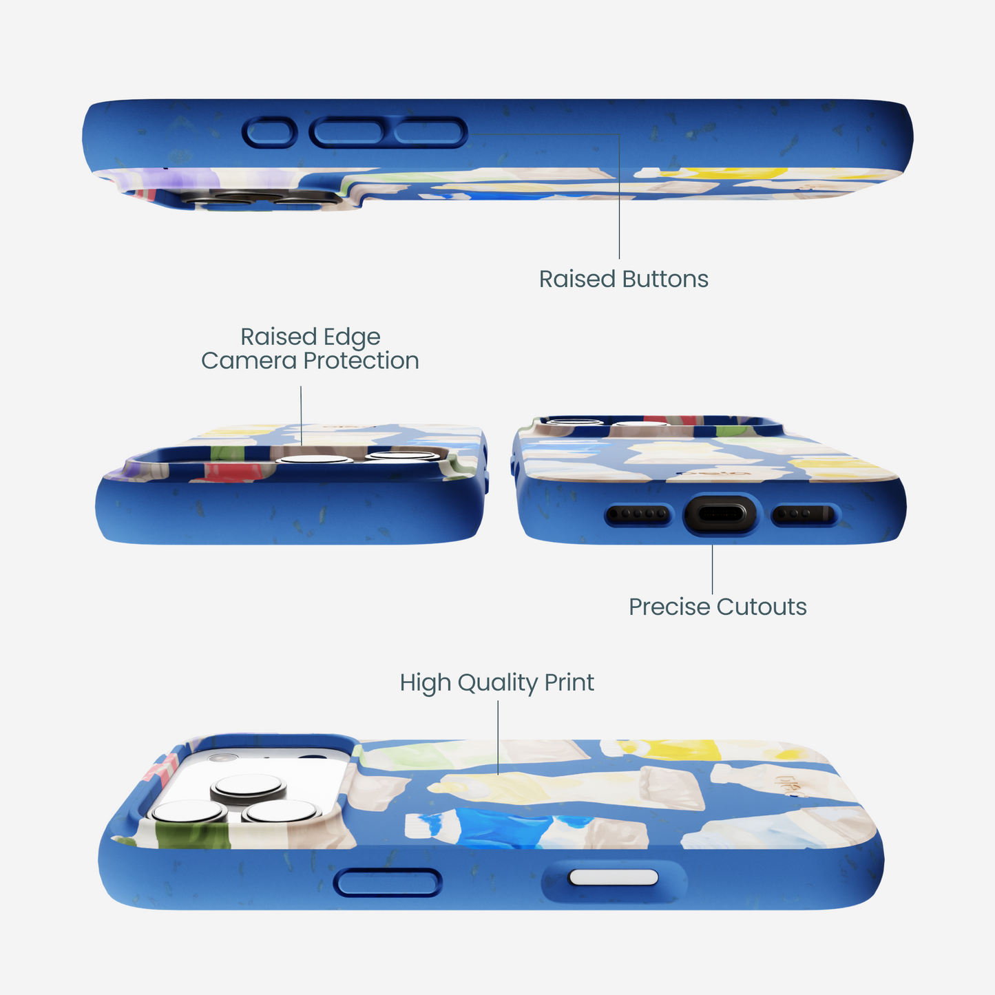Electric Blue Paint Squeeze iPhone 17 Pro Case