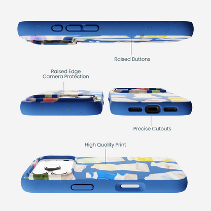 Electric Blue Paint Squeeze iPhone 17 Pro Case