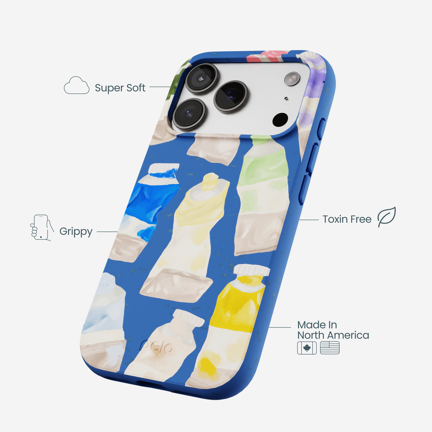 Electric Blue Paint Squeeze iPhone 17 Pro Case