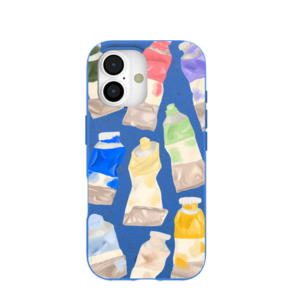 Electric Blue Paint Squeeze iPhone 17 Case