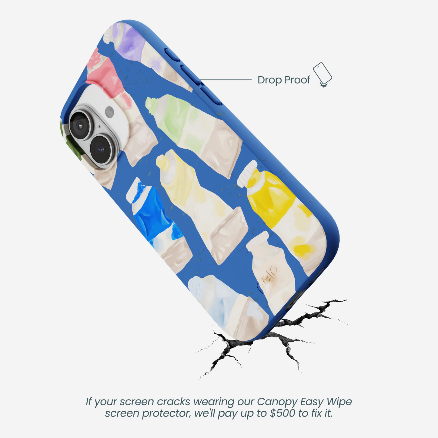 Electric Blue Paint Squeeze iPhone 17 Case