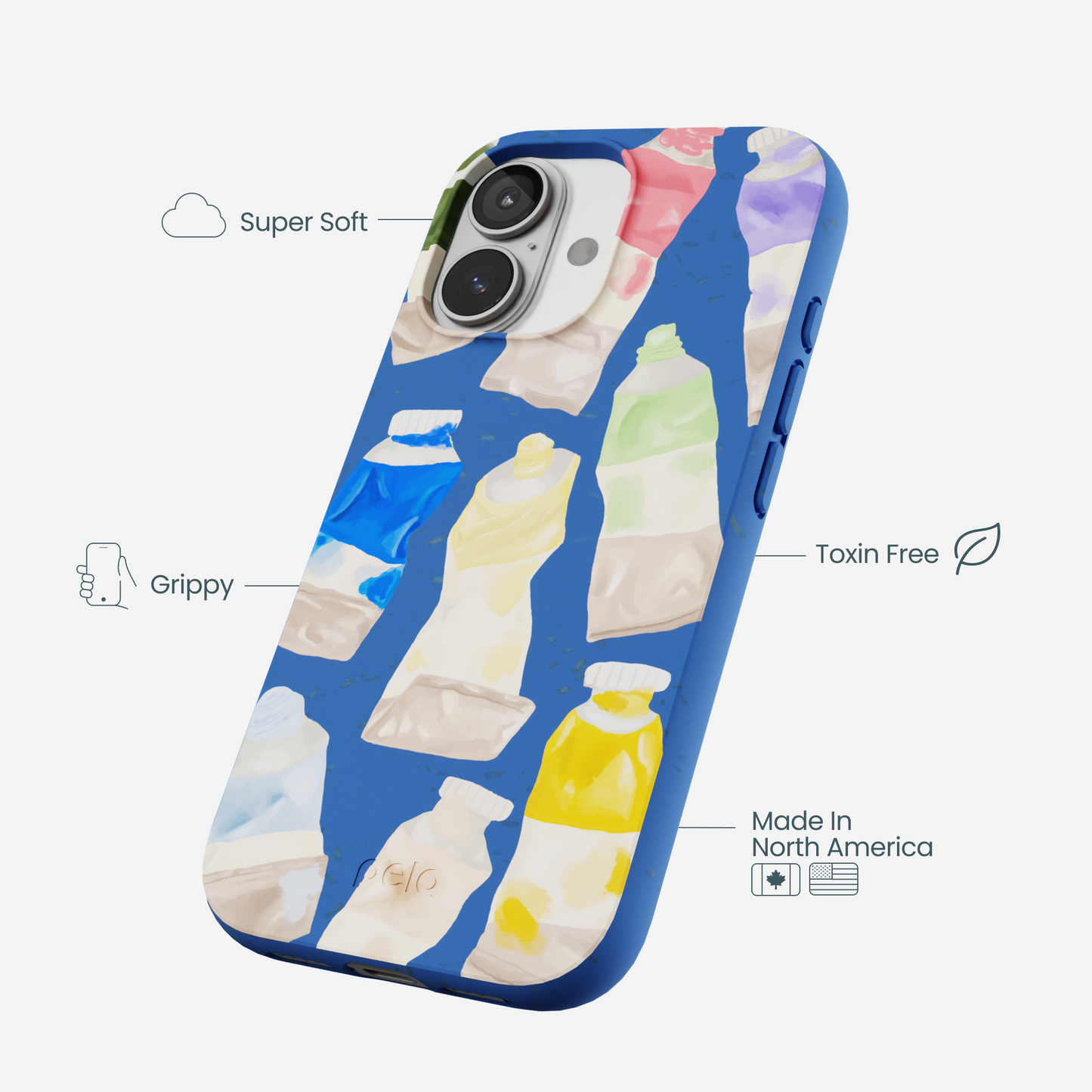 Electric Blue Paint Squeeze iPhone 17 Case