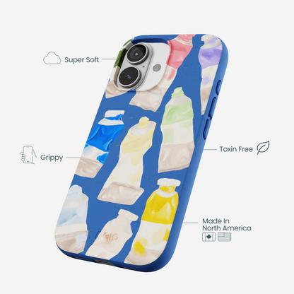 Electric Blue Paint Squeeze iPhone 17 Case