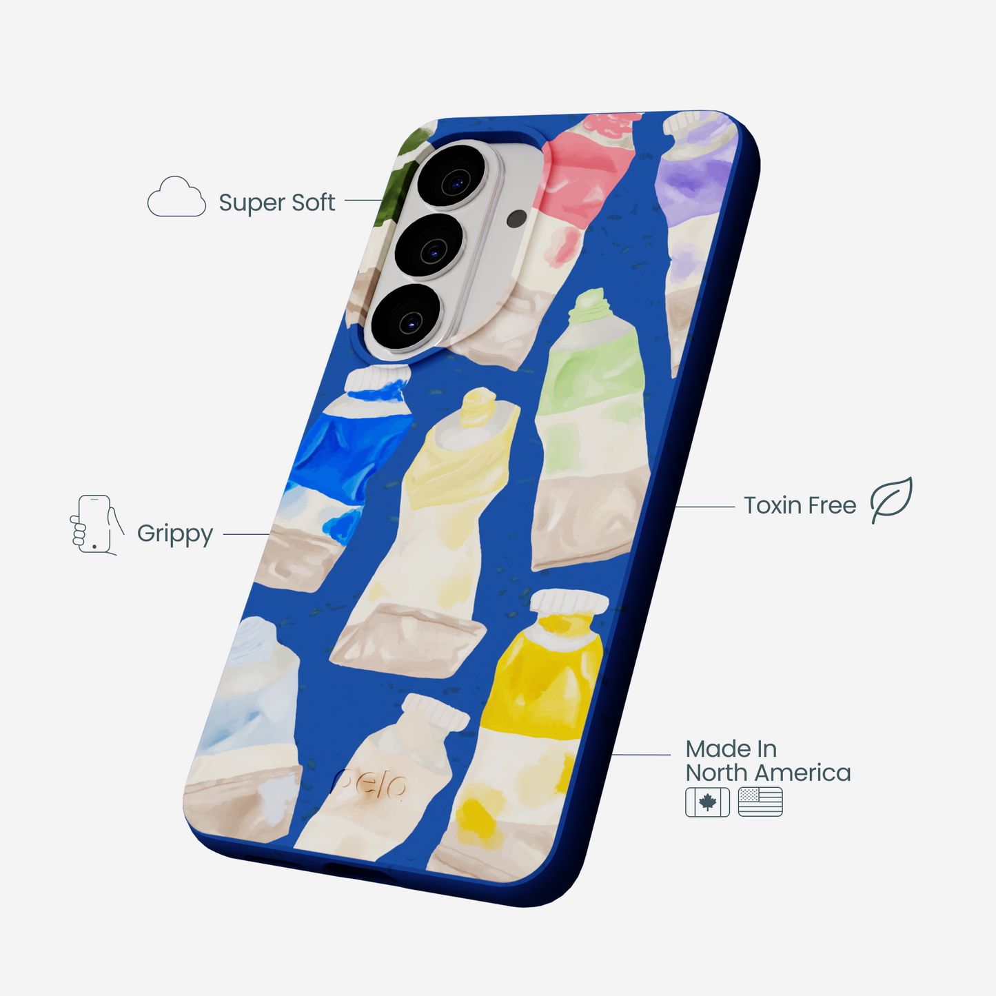 Electric Blue Paint Squeeze Samsung Galaxy S26 Case