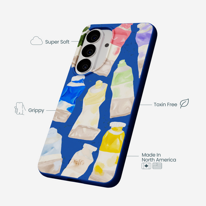 Electric Blue Paint Squeeze Samsung Galaxy S26 Case