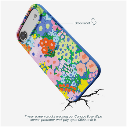 Electric Blue Painted Garden iPhone Air Case