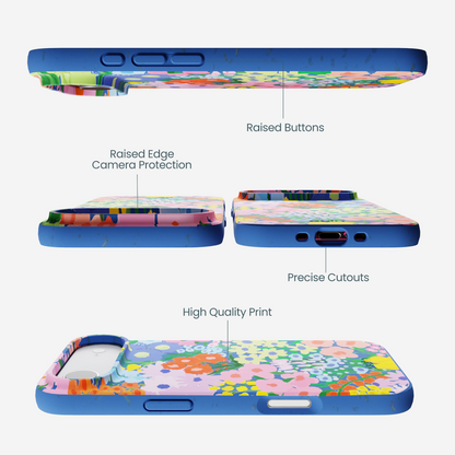 Electric Blue Painted Garden iPhone Air Case
