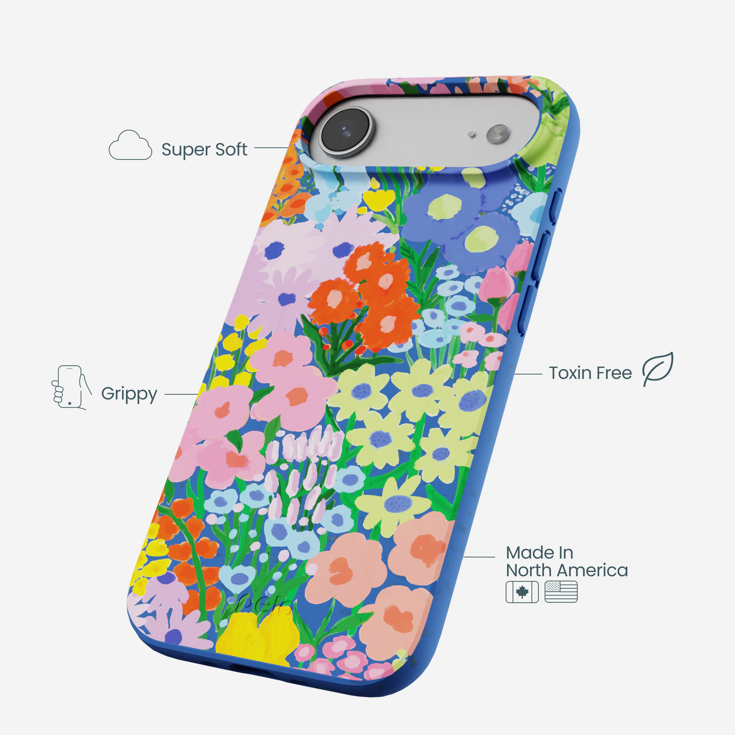 Electric Blue Painted Garden iPhone Air Case