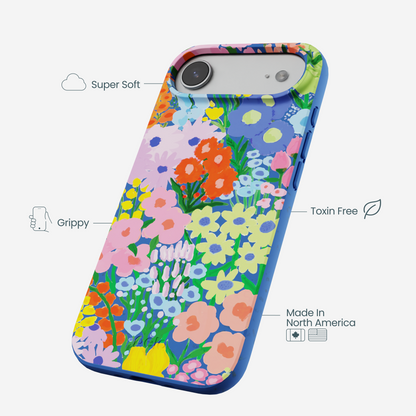 Electric Blue Painted Garden iPhone Air Case